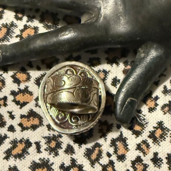 Amethyst Adjustable handcrafted Tibetan Ring! Beautiful Statement Ring! - Picture 8 of 8